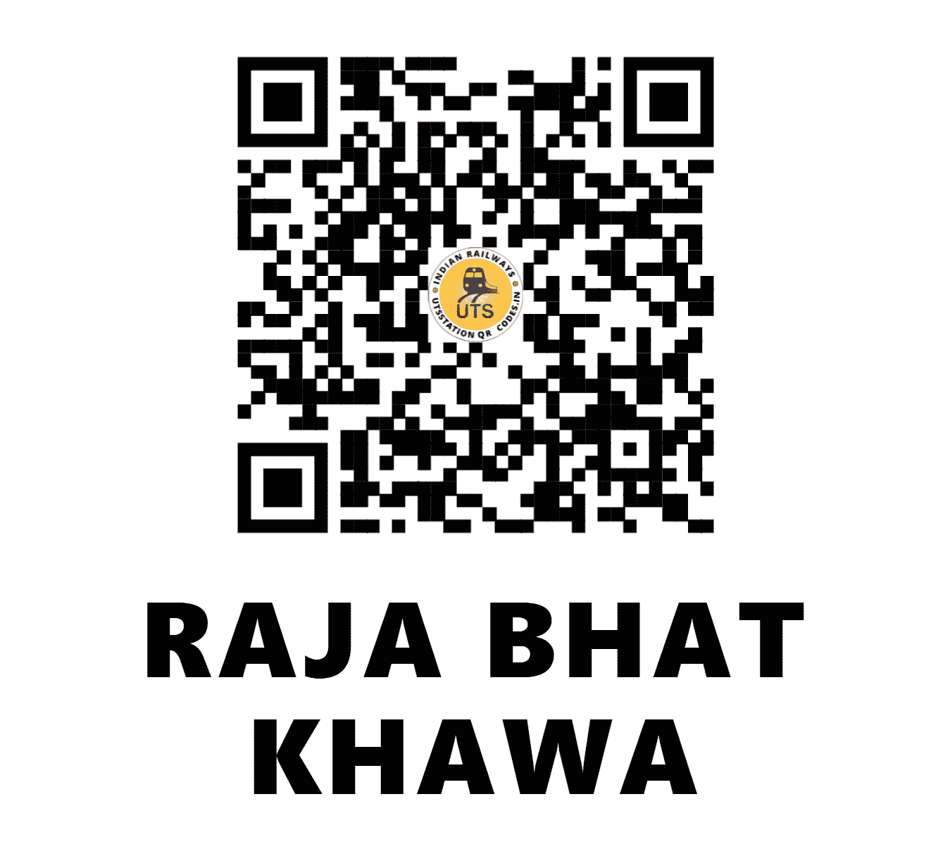 UTS QR Code for RAJA BHAT KHAWA - RVK (NF - WEST BENGAL)